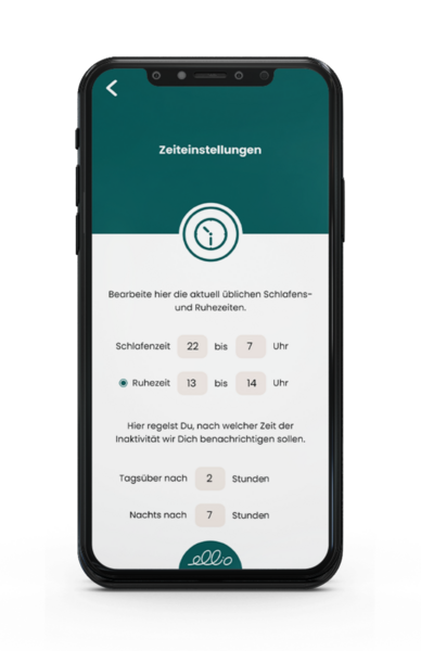 Ruhezeiten für den Inaktivitätsmonitor einstellen